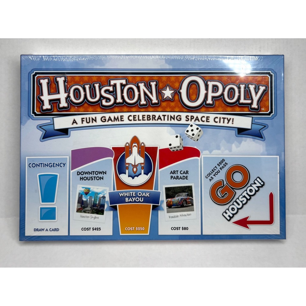 Houston-Opoly Board Game Late for the Sky Texas Space City Astros SEALED NEW